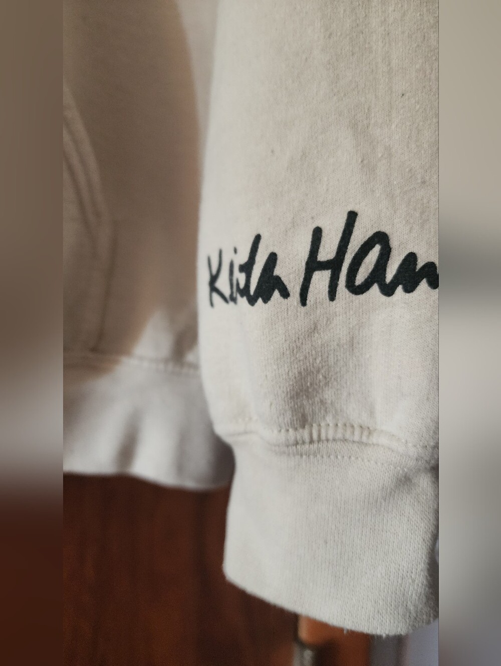 Vntg Keith Haring Hoodie Sz L - Picture 7 of 10